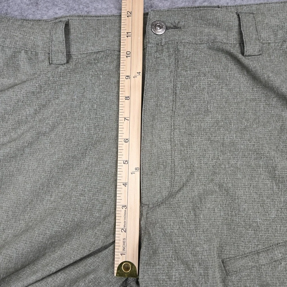 Duluth Trading Co Mens 44 Flex Expedition Nylon‎ Stretch Green Zip Cargo Shorts